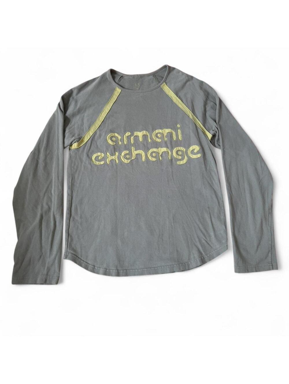 Armani Exchange gray long sleeve shirt